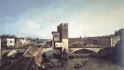 Bernardo Bellotoo View of the Ponte delle Navi,Verona (nn03) oil painting on canvas